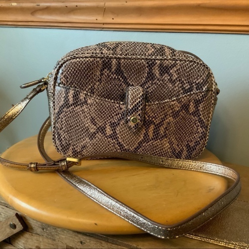 G.I.L.I. leather snake print Crossbody/wallet purse